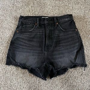 Abercrombie & Fitch Black High Waisted Jean Shorts